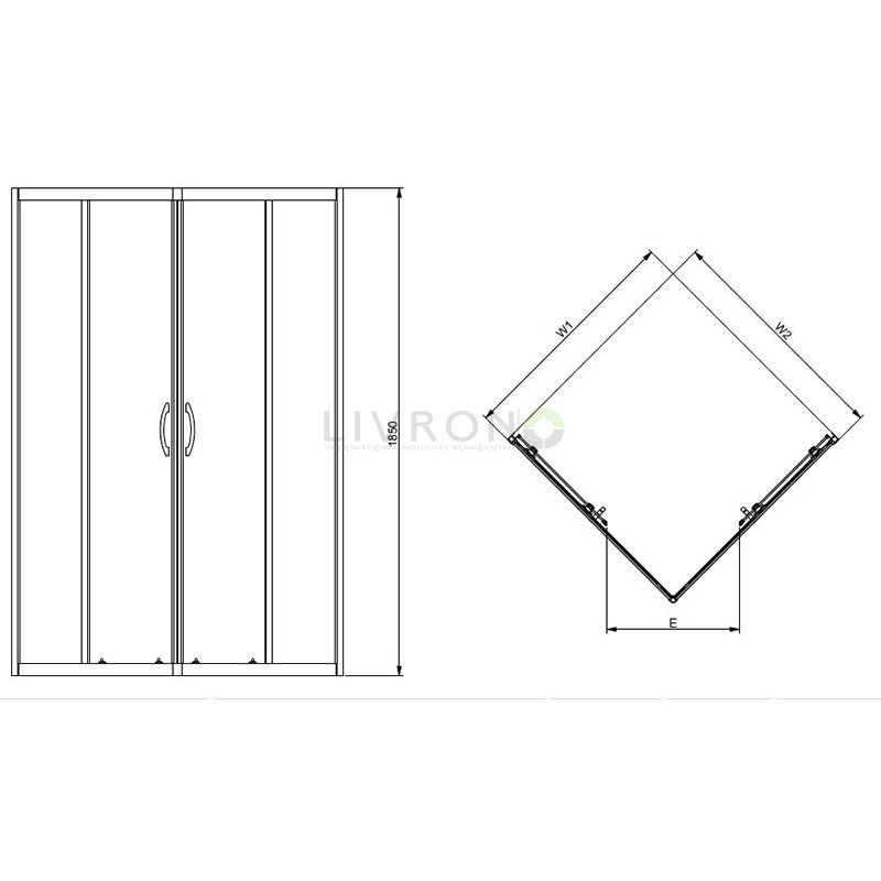 ?Купить душевую кабину Kolo Rekord квадратная 90см + First поддон ...