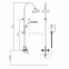 Душова система з верхнім душем і змішувачем для ванни Imprese Cuthna T-10280 zlato-n 0