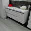 Комплект мебели Fancy Marble для ванной комнаты: тумба CYPRUS с умывальником (PEGGY 1250 L/R), LED зеркало с полкой и пенал с корзиной для белья 4