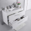 Комплект мебели Fancy Marble для ванной комнаты: тумба Barbados 120 ШН-8 с раковиной Nadja 120 (0212101) c зеркалом в рамке Белая 0