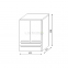 Пенал Marsan Alexandra/Regine 1200x600 білий, графіт, капучіно, рубін 0