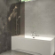 Скляна шторка для ванної Livron Capria. Крілпення праворуч. Захисне покриття скла всередині. 0
