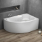 Акрилова ванна Polimat асиметрична Mega 160x105 R + ніжки 00229 0
