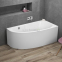 Акрилова ванна Polimat асиметрична Miki 145x85 R + ніжки 00420 1