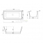 Акрилова ванна Polimat окремостояча Lea 170x80 + ніжки + панель (біла) 00251 0