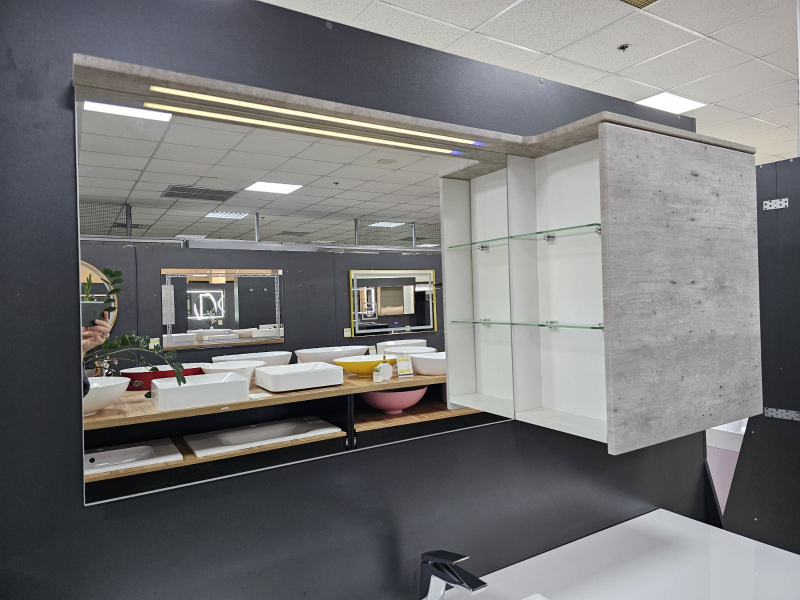 Дзеркальна шафа з Led підсвіткою Fancy Marble Vivara 1500 L (РОЗПРОДАЖ)
