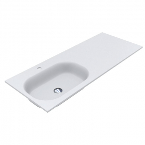 Раковина (умивальник) Miraggio Lake 1250 L матовий 8815429