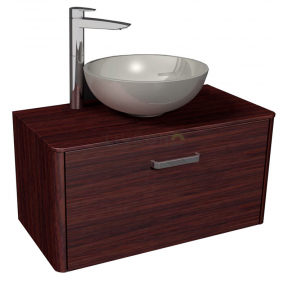 Тумба Fancy Marble Fiji 80 венге зі стільницею і умивальником Kris 420 (0304101)
