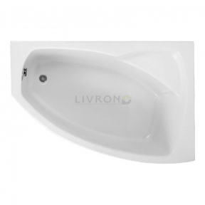 Акрилова ванна Polimat асиметрична Frida 150x90 R + ніжки 00273