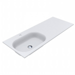 Раковина (умивальник) Miraggio Lake 1250 L матовий 8815429