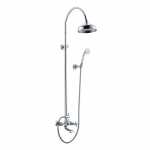 Душова система з верхнім душем і змішувачем для ванни Imprese Cuthna T-10280 stribro