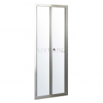 Дверь bifold 80*195, профиль хром, стекло прозрачное 5мм 599-163-80