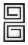 Сушка для рушників Genesis-Aqua Labyrinth 100x53 см Чорна