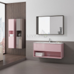 Комплект мебели для ванной комнаты под заказ: тумба с умывальником и пенал (Push to Open)