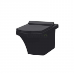Унітаз підвісний Idevit Vega чорний з сидінням Ultra Slim Soft Close SETK2804-0606-071-1-6000