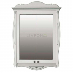 Зеркальный шкафик Olvio (Atoll) Riviera ivory (патина серебро)