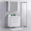 Комплект мебели Fancy Marble для ванной комнаты: тумба с умывальником Devon 800 и зеркальный шкафчик MC -
Carla 800